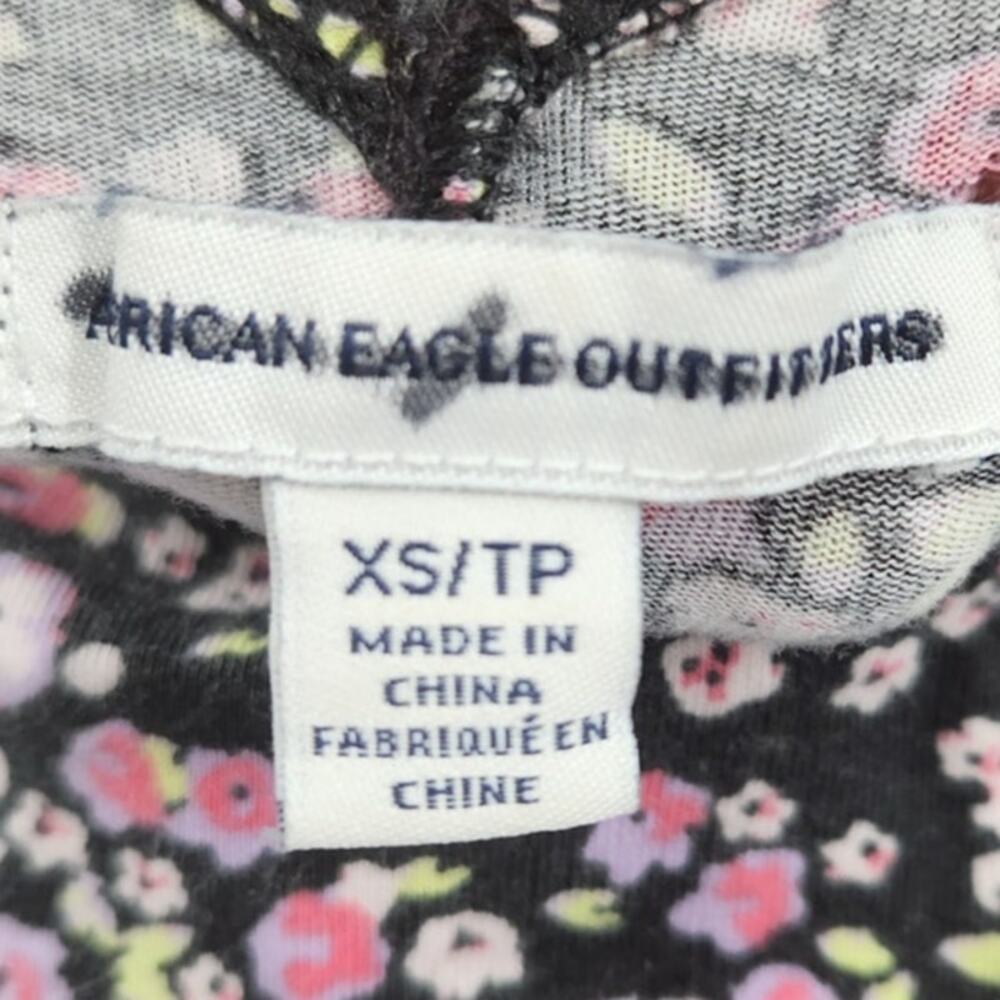 AMERICAN EAGLE Short Sleeve Floral Dress Womens Size Extra Small XS - Picture 3 of 4